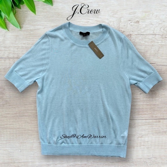 J.Crew NWT {PRICE FIRM} light weight silk short sleeve sweater shop@iamwarrior - Picture 4 of 12